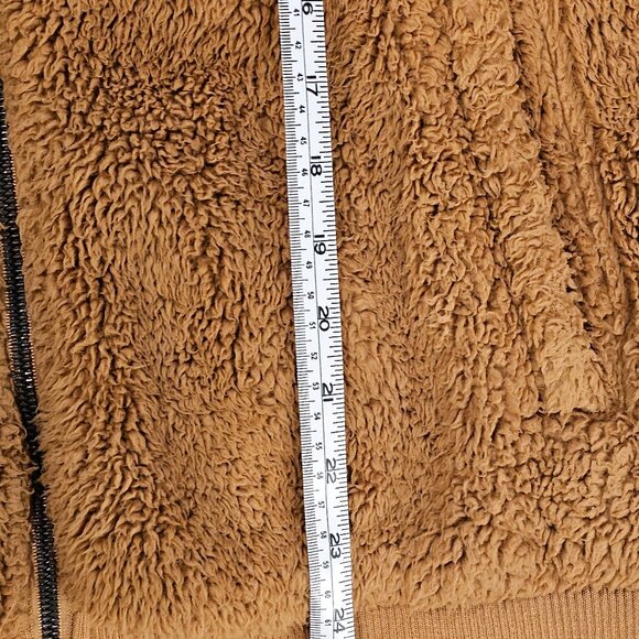 Free Country Fuzzy Full Zip Fleece Jacket Women's Size XL Brown Sherpa - Picture 4 of 5